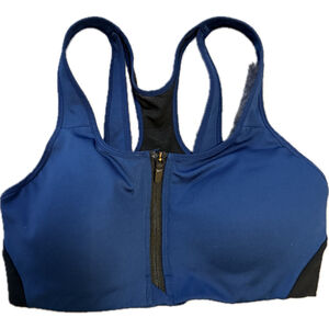 Nike Dri-FIT Blue Zip Front Racerback Sports Bra Size Small ( b10)